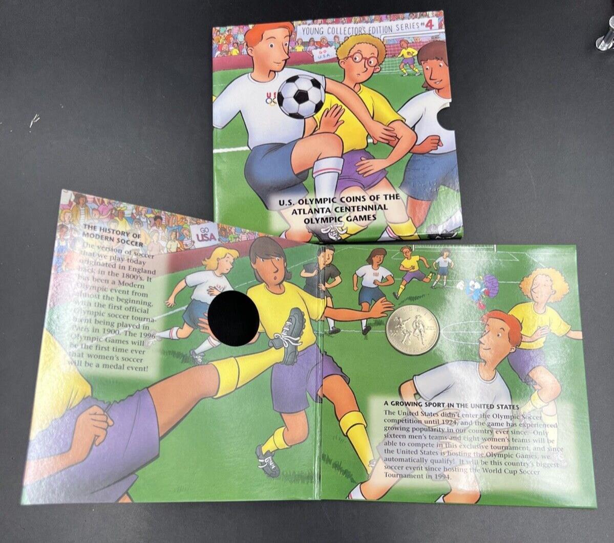 1996 Olympic Soccer Coin Atlanta Half Dollar Young Collector’s Edition OGP