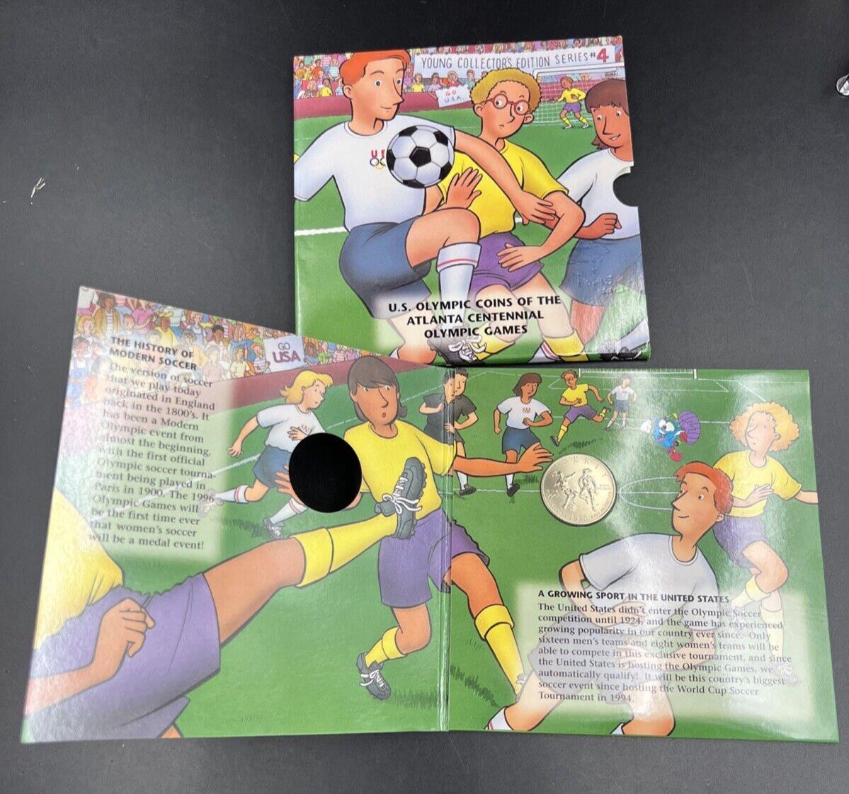 1996 Olympic Soccer Coin Atlanta Half Dollar Young Collector’s Edition OGP