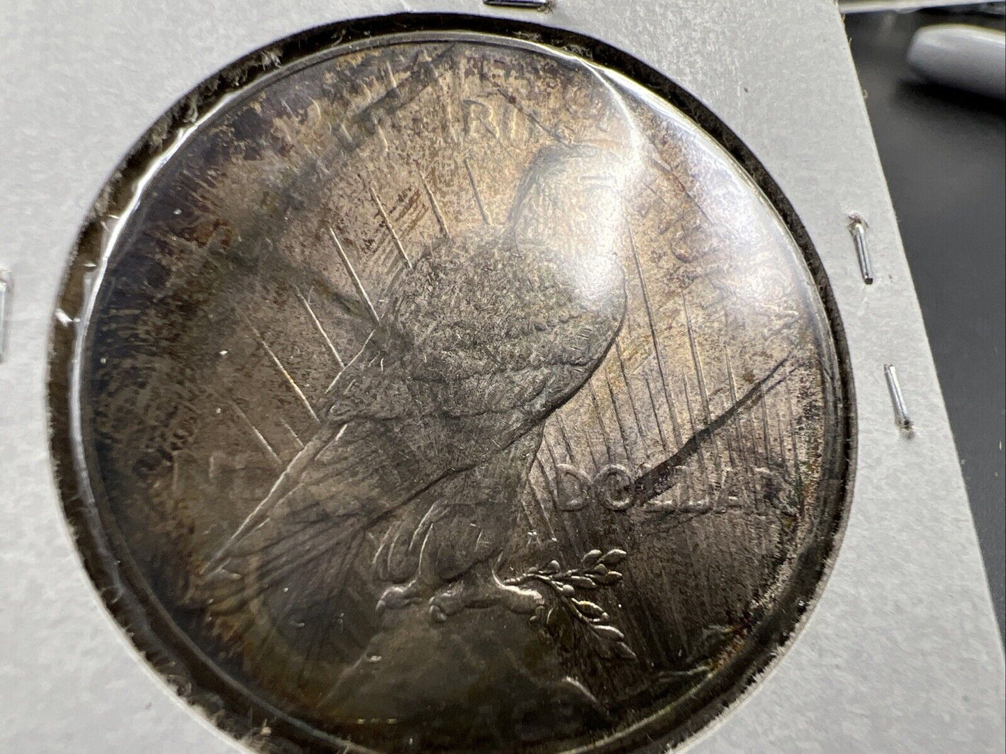 1924 P $1 Peace Silver Dollar Coin Choice EF XF Blue Hair Toning OBV