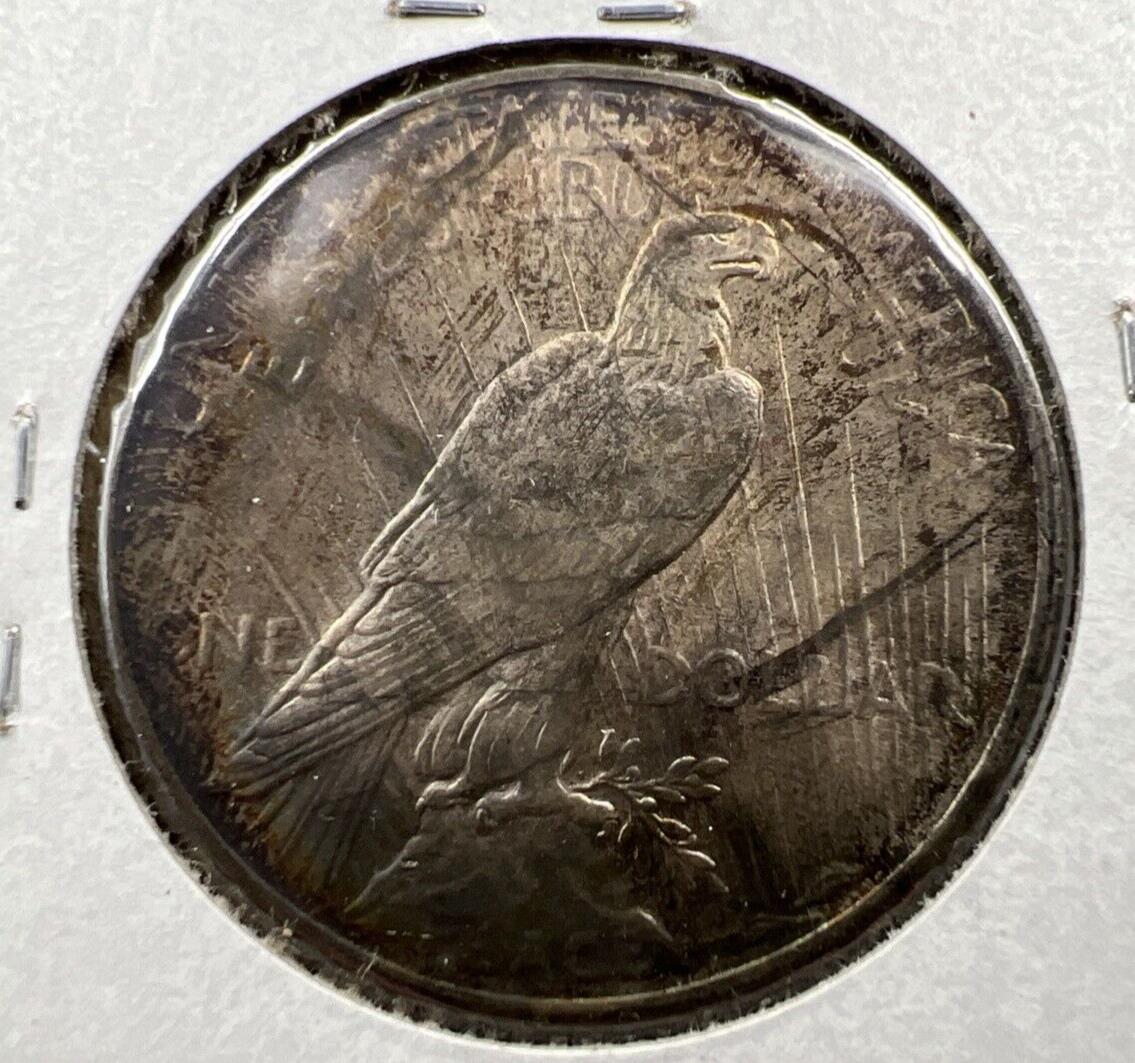 1924 P $1 Peace Silver Dollar Coin Choice EF XF Blue Hair Toning OBV