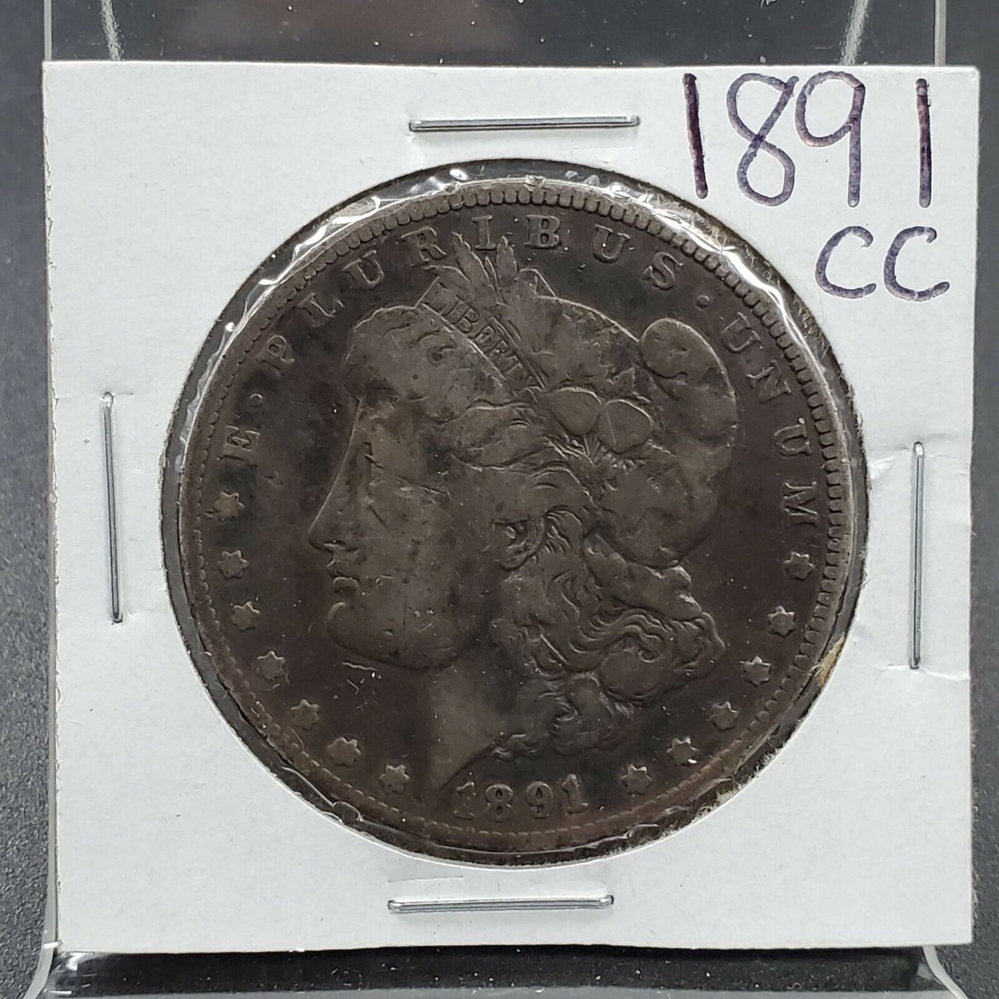 1891 CC Morgan Eagle Dollar Coin Fine Circ Carson City Mint