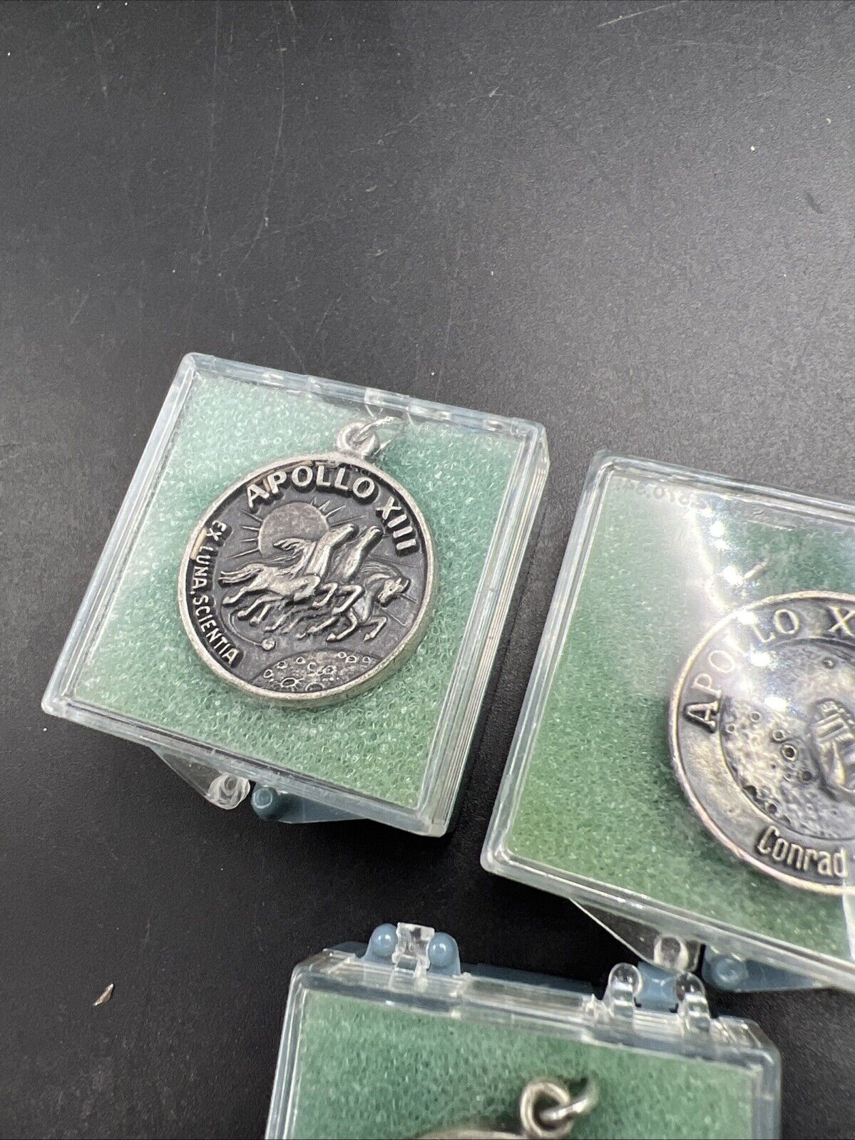 Lot of 3 Apollo 14 Charms in Case