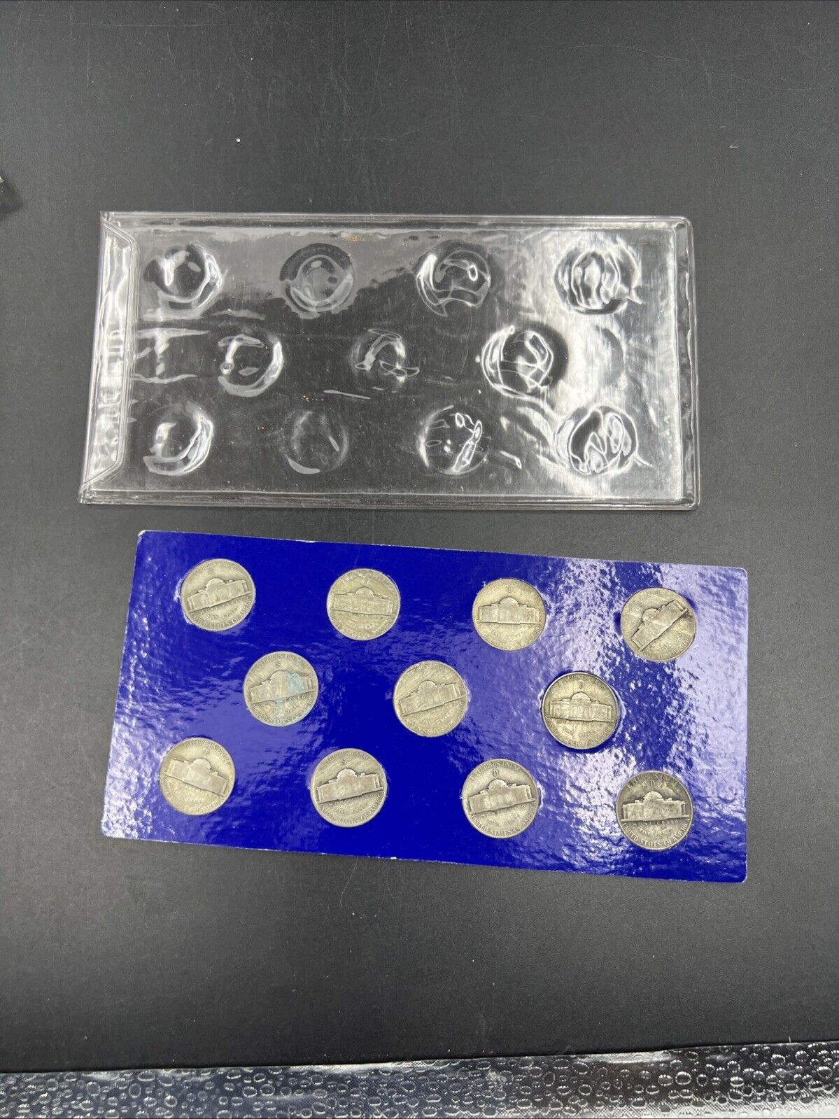 1942 1943 1944 1945 Complete 11 Coin US 35% Silver War Nickel Coin Set in Card B