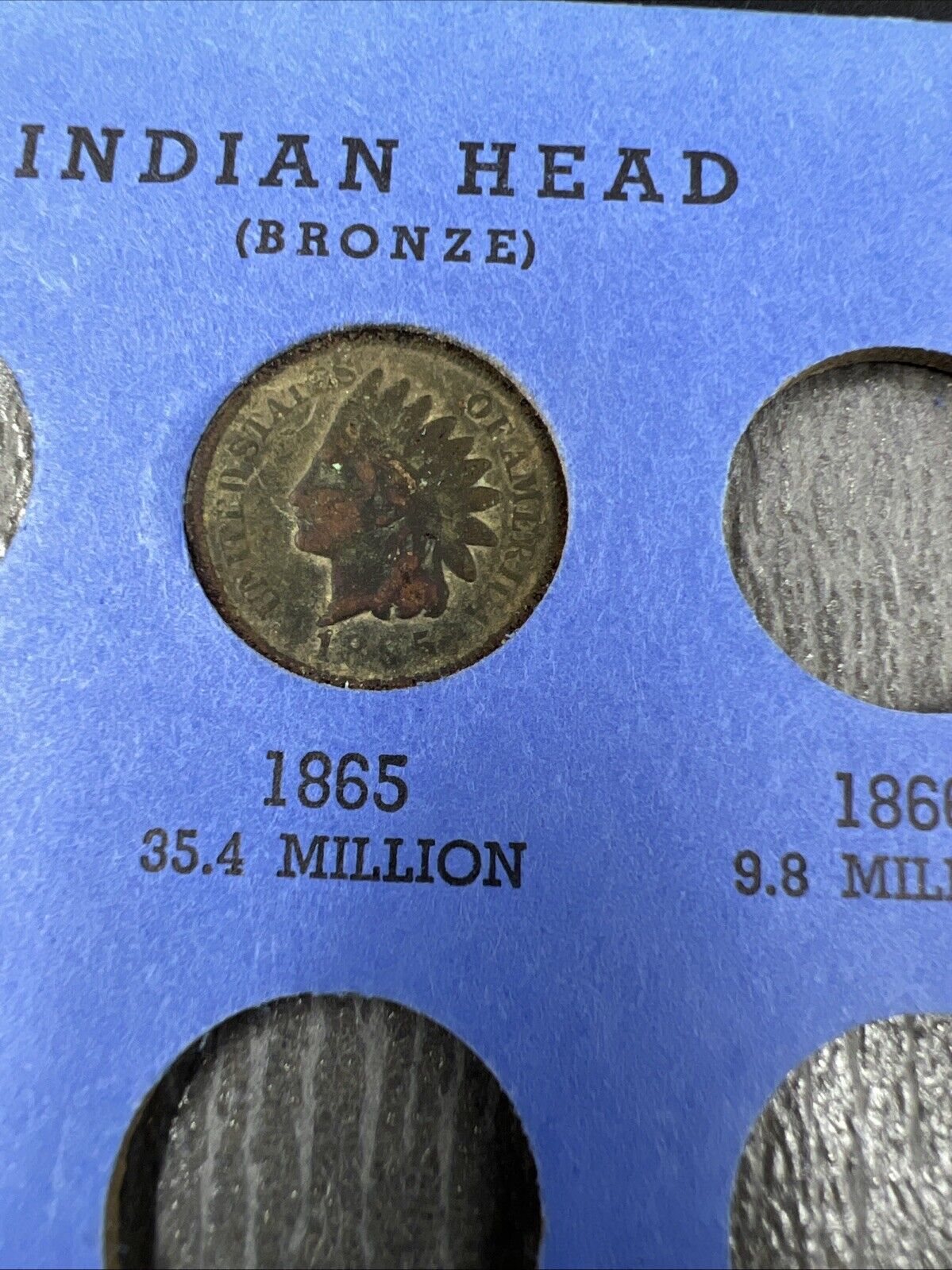 Indian Head Cent Partial Starter Set 1865 - 1909 27 Circ Coins in Whitman Folder