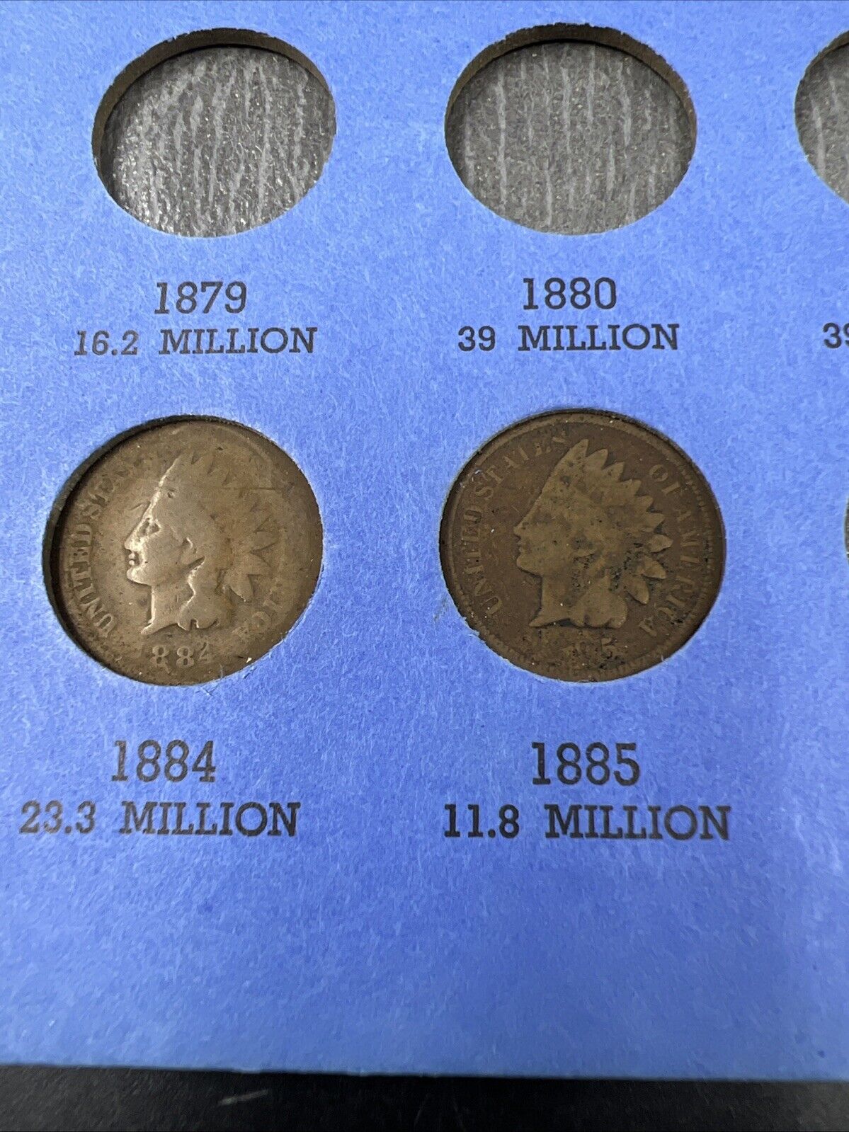 Indian Head Cent Partial Starter Set 1865 - 1909 27 Circ Coins in Whitman Folder