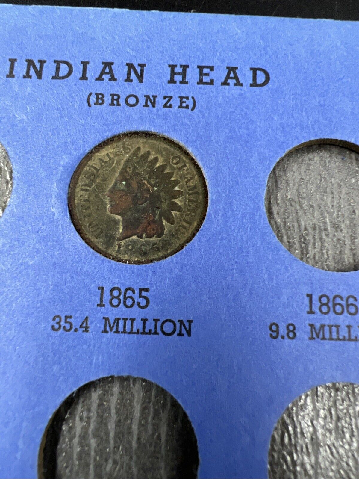 Indian Head Cent Partial Starter Set 1865 - 1909 27 Circ Coins in Whitman Folder