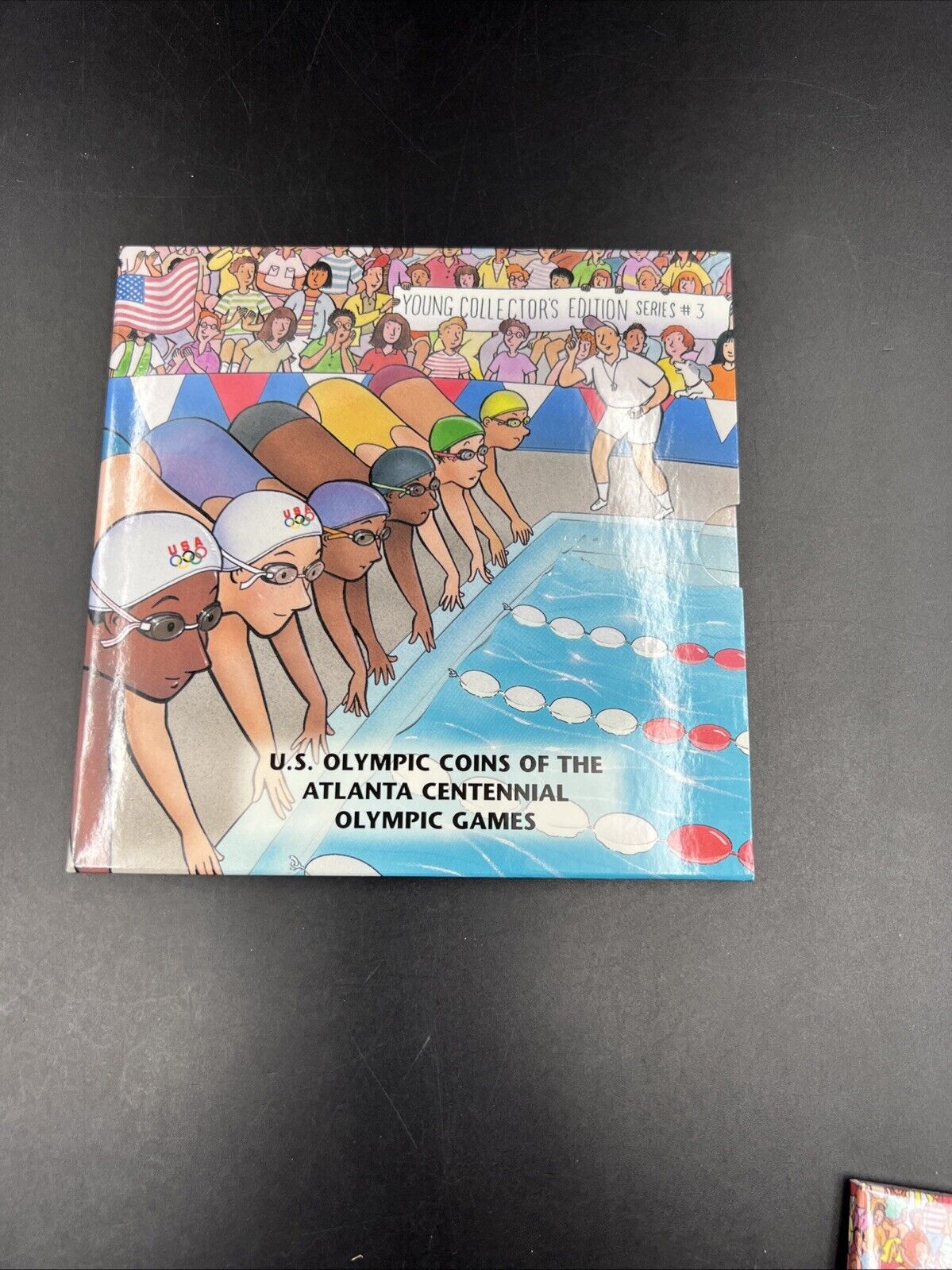 1996 Swimming Swimmer Coin Atlanta Half Dollar Young Collector’s Edition OGP