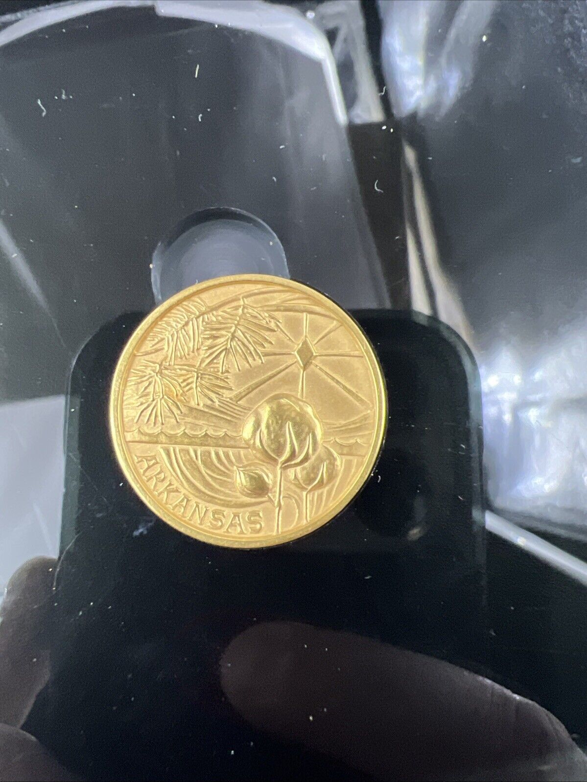 Medallic Art Company 18k Solid Gold Arkansas Bicentennial Medal .504 oz AGW BU