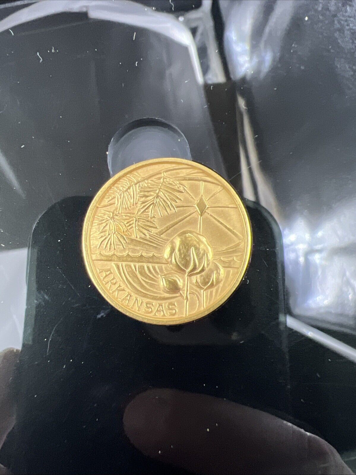 Medallic Art Company 18k Solid Gold Arkansas Bicentennial Medal .504 oz AGW BU