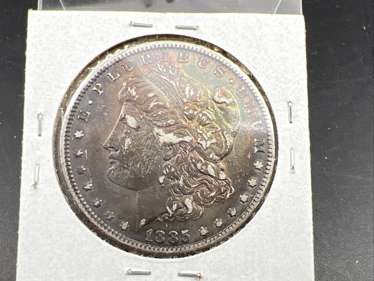 1885 P $1 Morgan Silver Dollar Coin Choice EF XF Extra Fine Neat Toning Toner