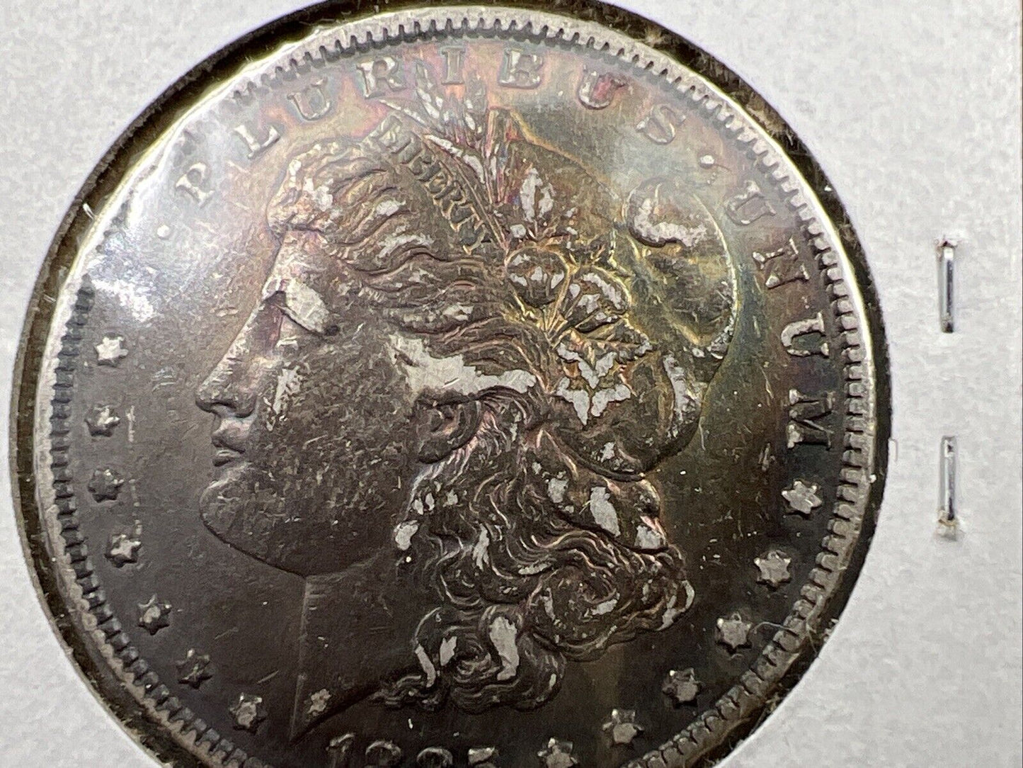 1885 P $1 Morgan Silver Dollar Coin Choice EF XF Extra Fine Neat Toning Toner