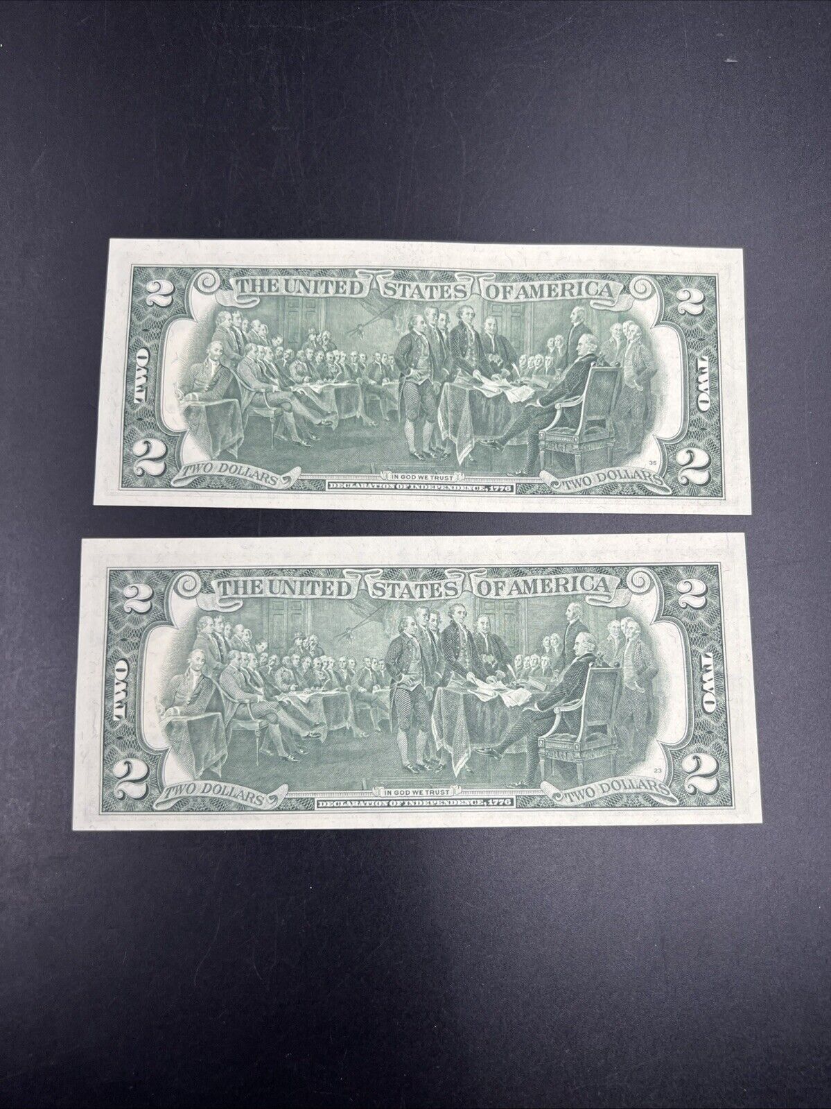 2 Consecutive 1976 FRN Two Dollar Federal Reserve Postal Notes UNC Atlanta GA #9
