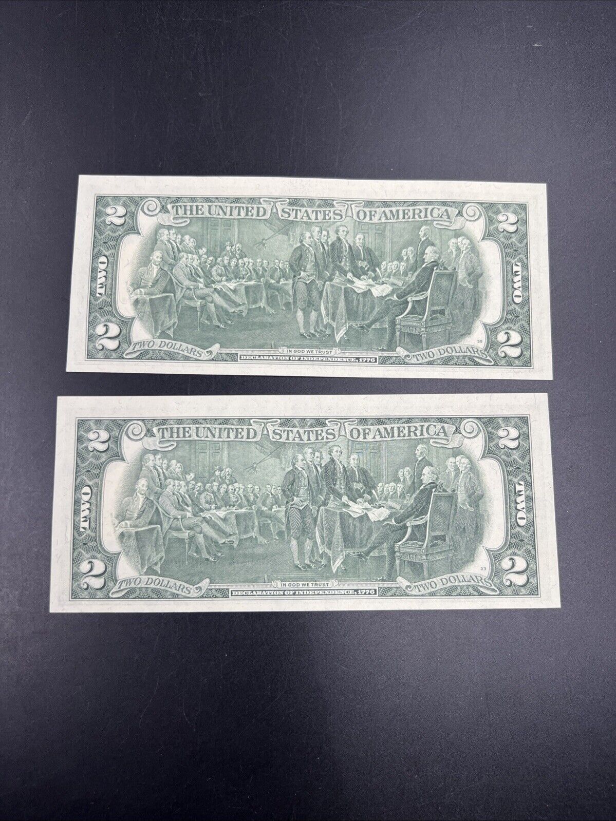 2 Consecutive 1976 FRN Two Dollar Federal Reserve Postal Notes UNC Atlanta GA #9