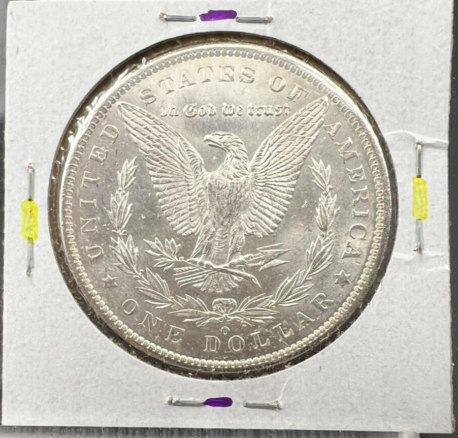 1885 O $1 Morgan Silver Dollar Coin PQ OBV Obverse Toning Toner BU UNC