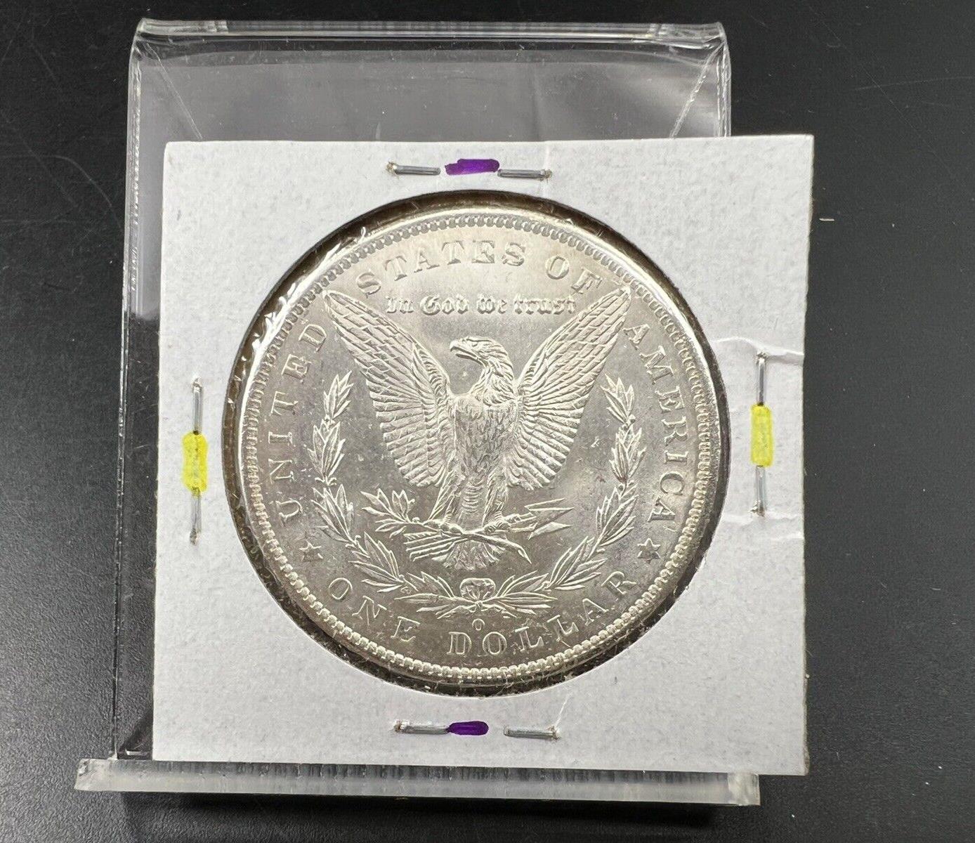 1885 O $1 Morgan Silver Dollar Coin PQ OBV Obverse Toning Toner BU UNC