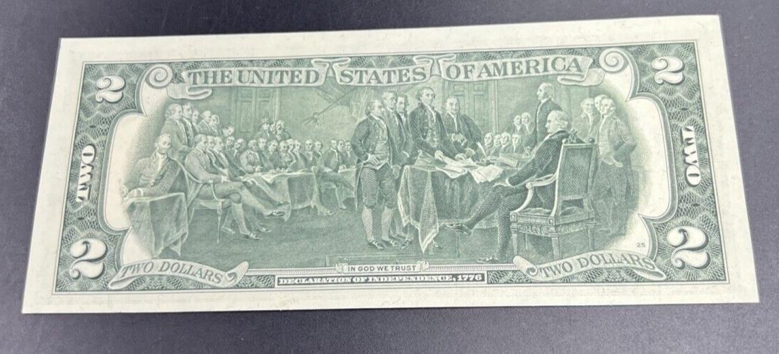 1976 $2 FRN Two Dollar Postal Federal Reserve Note UNC Atlanta Downtown GA #616
