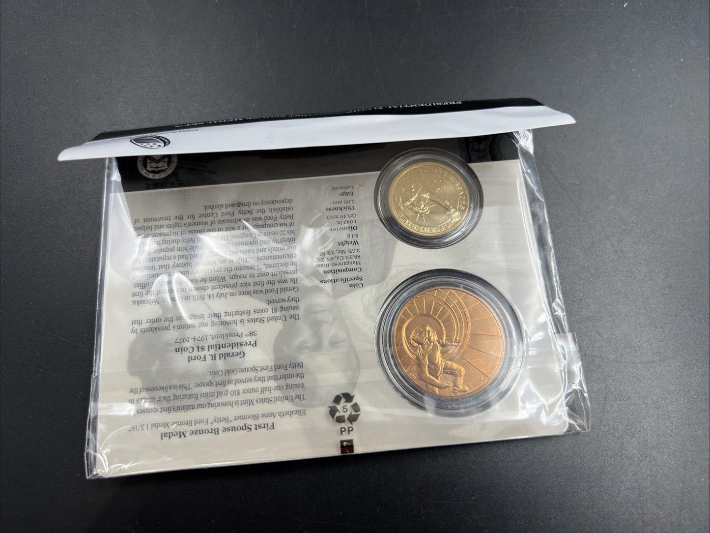 2016 Gerald & Betty Ford First Spouse $1 Presidential Coin & Medal Set OGP