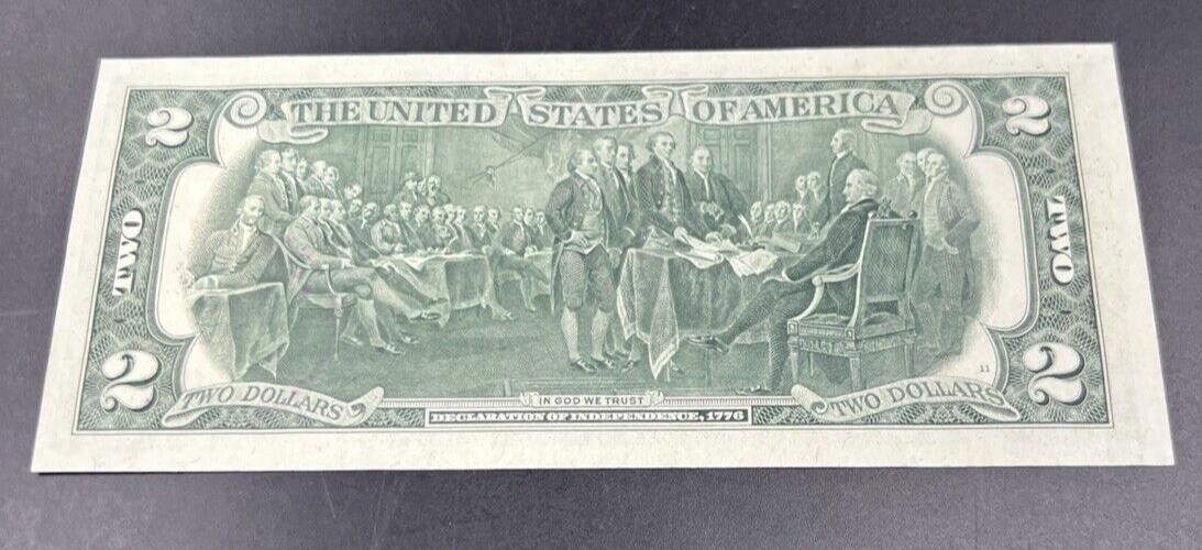 1976 $2 FRN Two Dollar Postal Note UNC Douglasville GA Devil Serial Number #