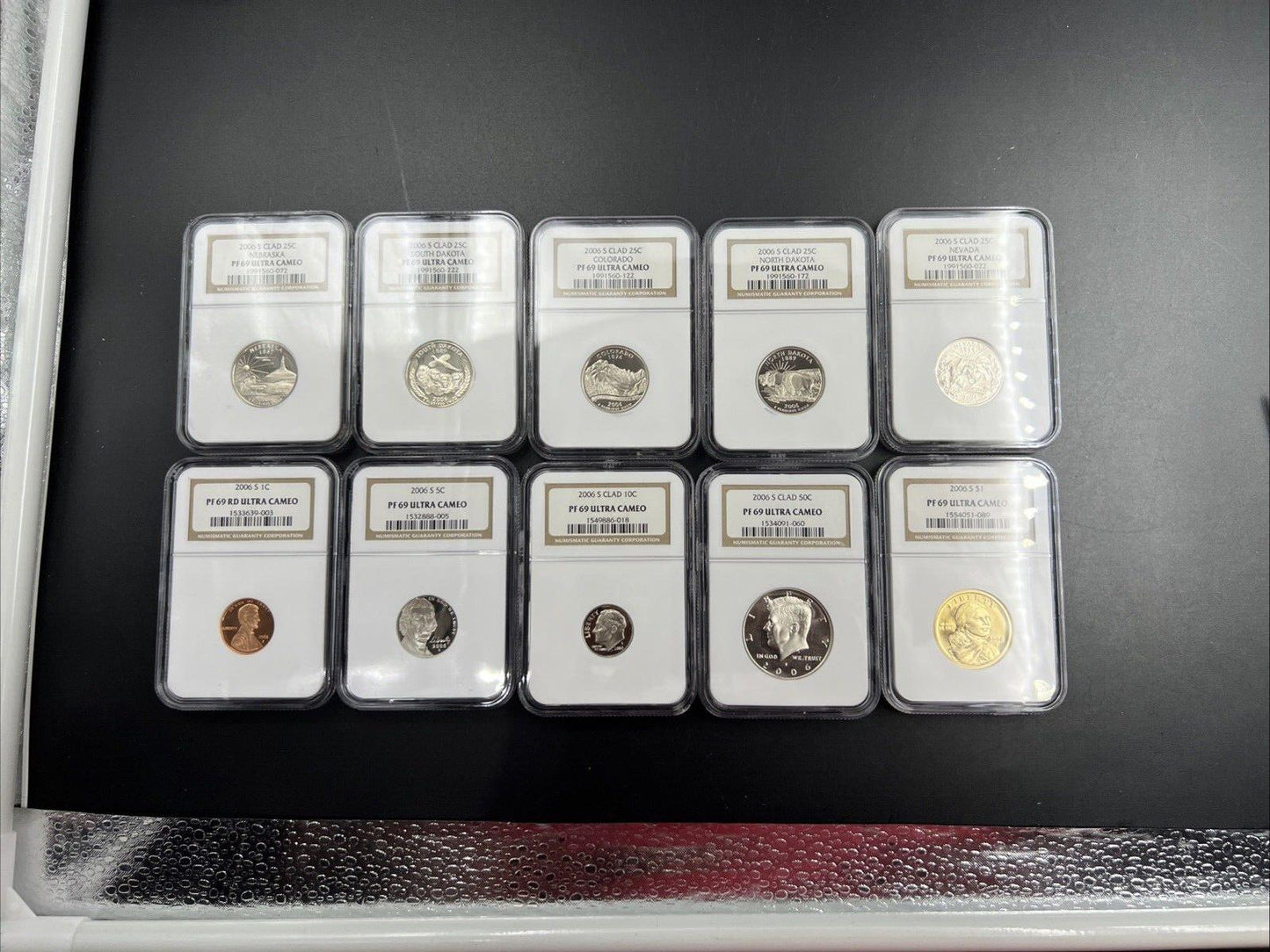 2006 S Complete 10 Coin Clad Proof Set NGC Graded PF69 UCAM Brown Label
