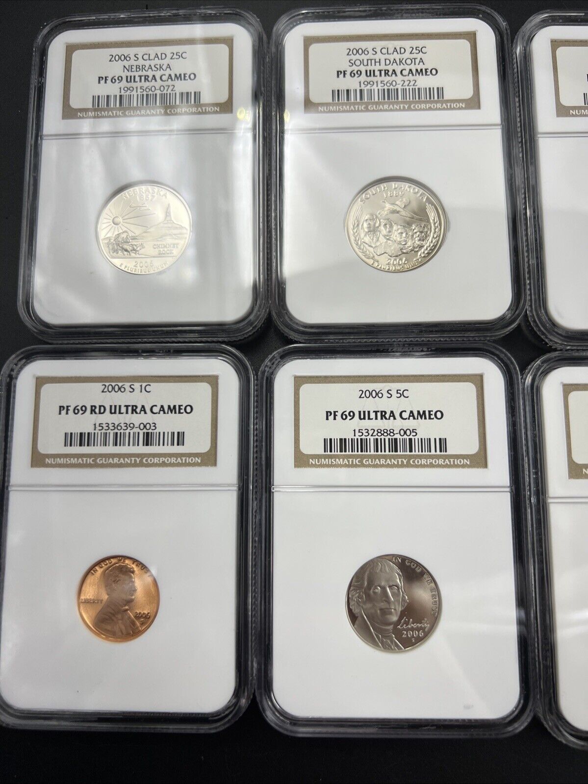 2006 S Complete 10 Coin Clad Proof Set NGC Graded PF69 UCAM Brown Label