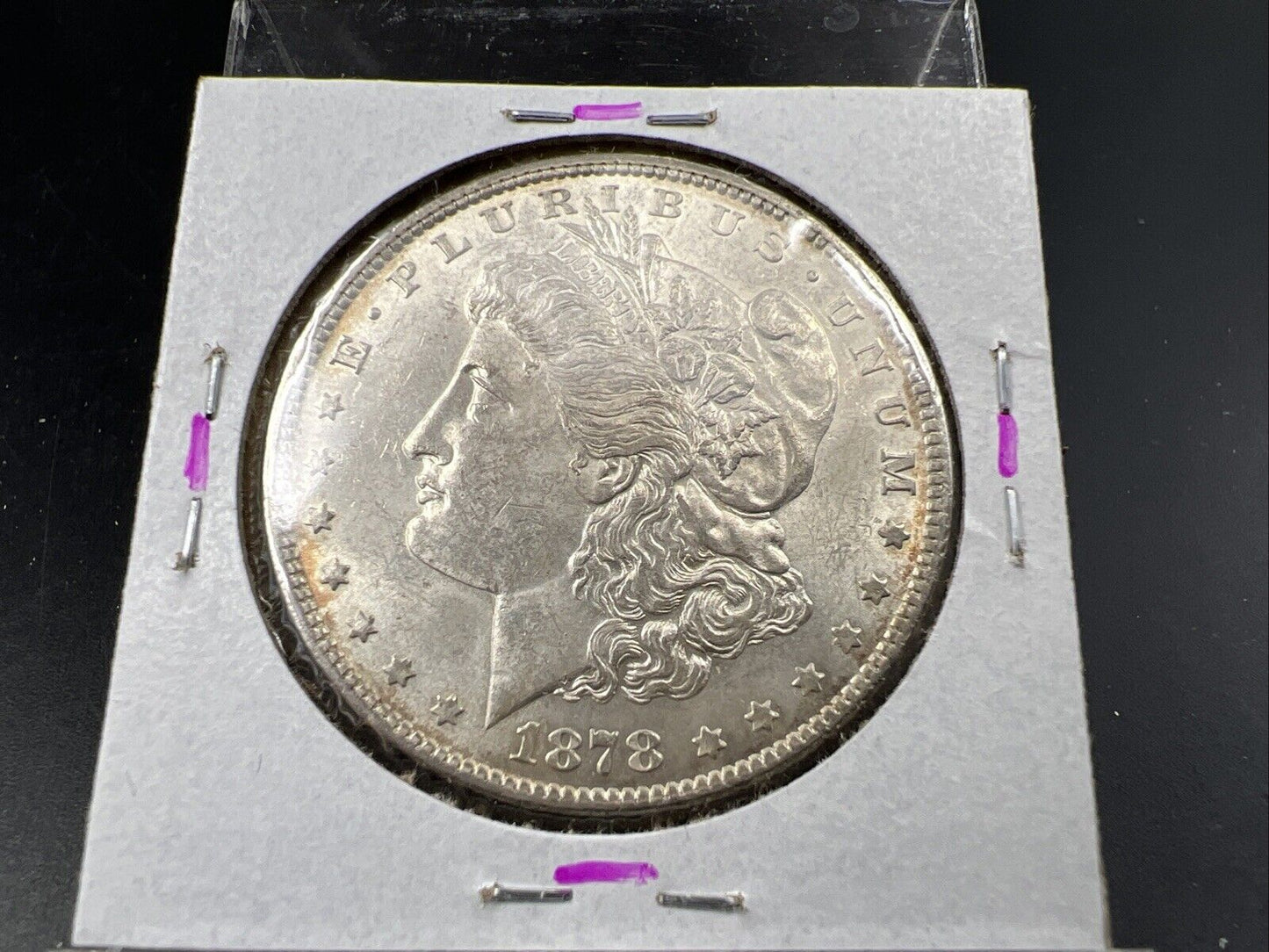 1878 P $1 Morgan Dollar Coin Choice AU About UNC VAM 195 Washed out D Variety