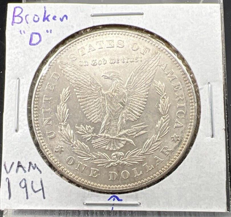 1878 P $1 Morgan Dollar Coin Choice AU About UNC VAM 195 Washed out D Variety