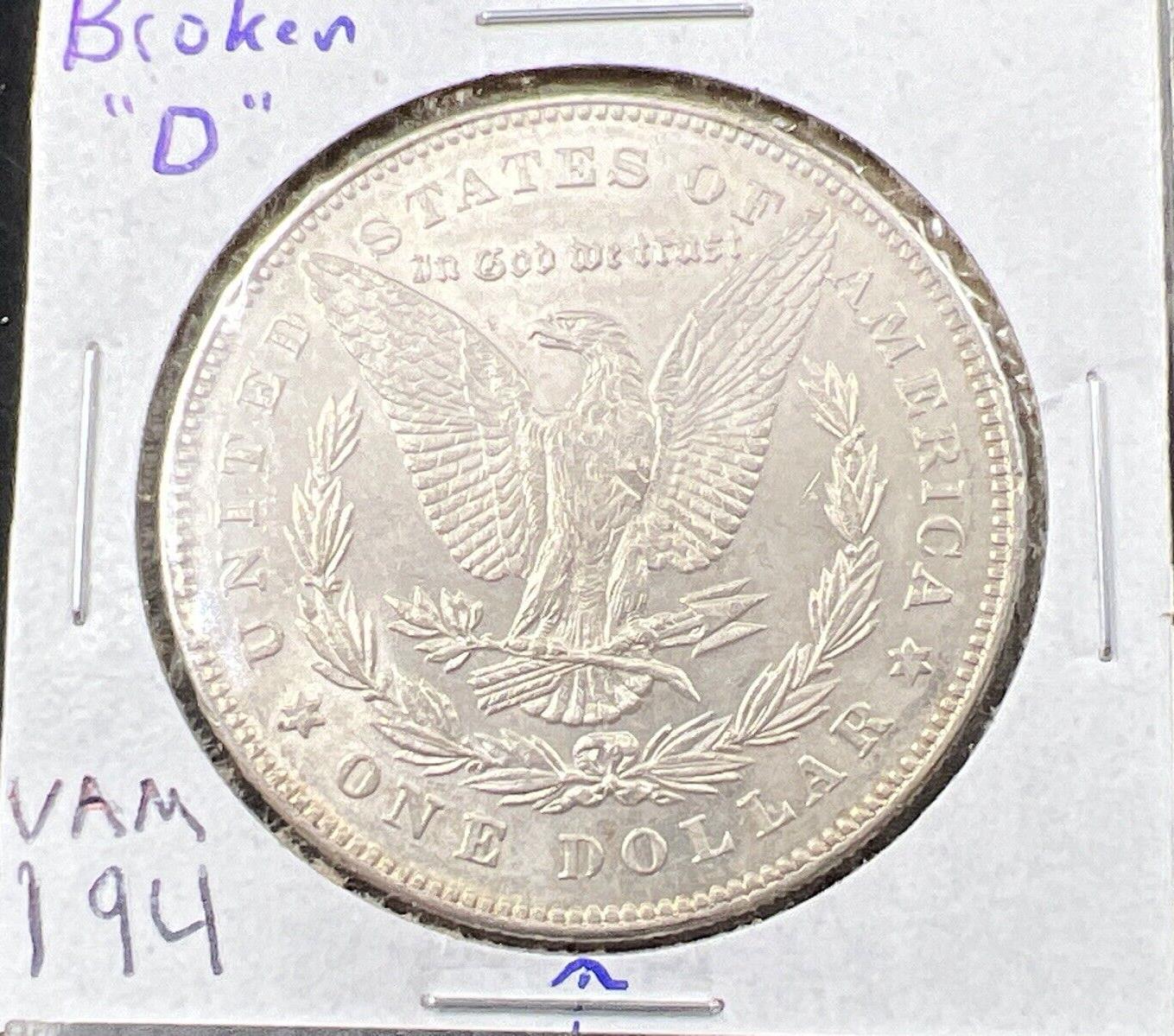 1878 P $1 Morgan Dollar Coin Choice AU About UNC VAM 195 Washed out D Variety