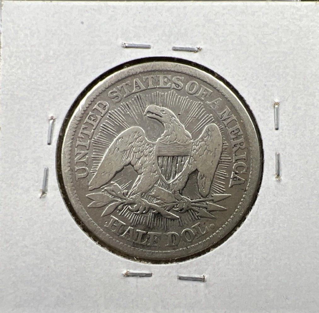 1853 50c Liberty Seated Silver Half Dollar Coin Fine Details