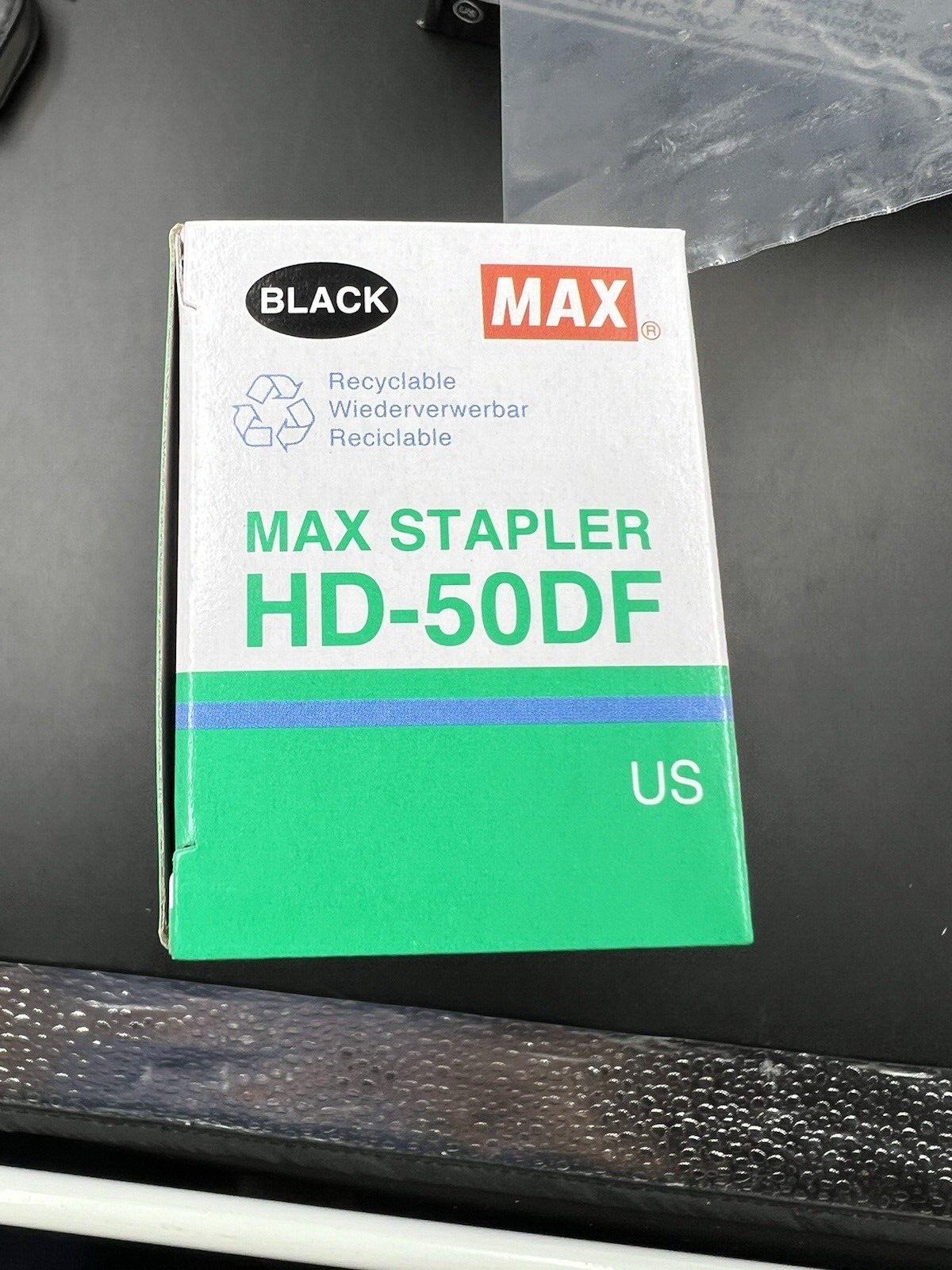 HD-50DF Max Flat Clinch Stapler for 2x2 Coin Flips Stapler Black Full Size New
