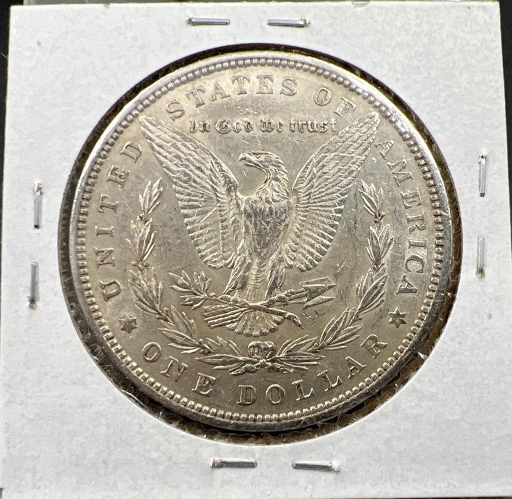 1880 P $1 Morgan Silver Dollar AU About UNC Nice Original Toning Toner