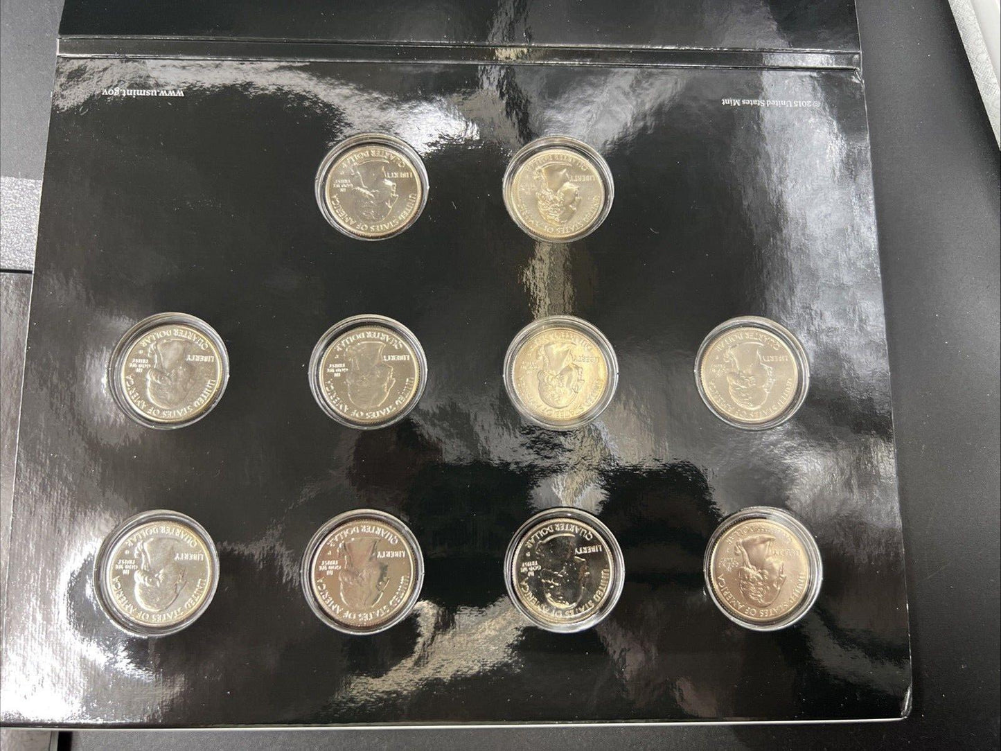 2016 US Mint Annual ATB America The Beautiful UNC 10 BU Quarter 25c Coin Set
