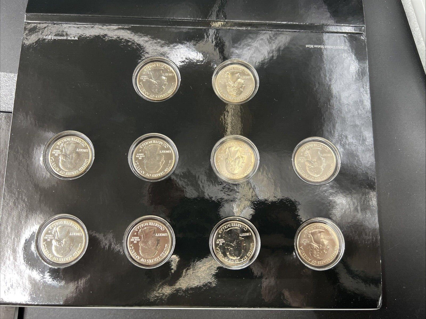 2016 US Mint Annual ATB America The Beautiful UNC 10 BU Quarter 25c Coin Set