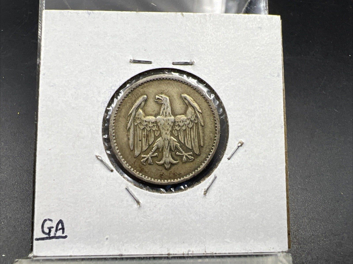 1924 E Weimar Germany 1 Mark Silver Coin VF Very Fine Circulated