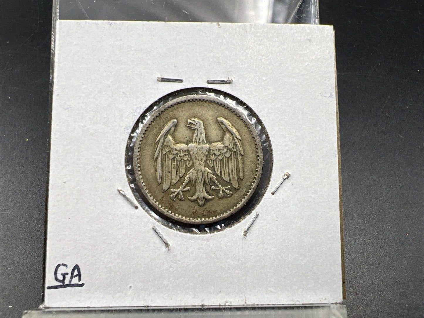 1924 E Weimar Germany 1 Mark Silver Coin VF Very Fine Circulated