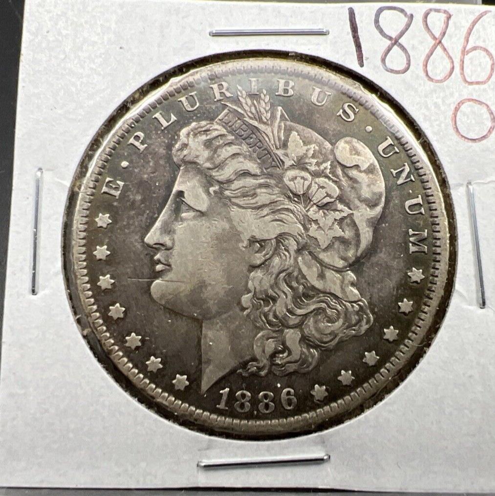 1886 O $1 Morgan Silver Dollar Coin VF Very Fine Details New Orleans Mint