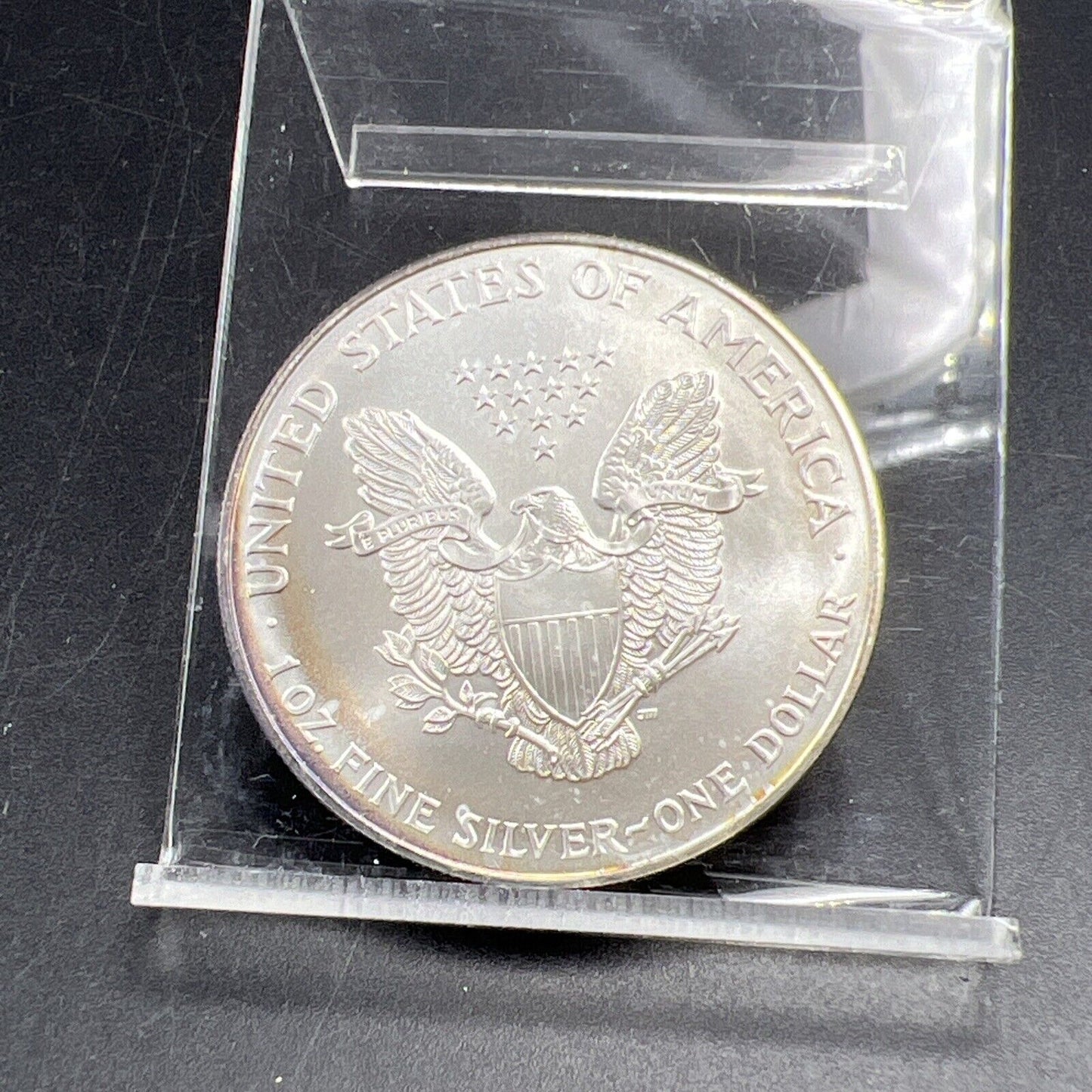1995 1 Oz ASE American Silver Eagle Coin Gem BU UNC Neat Toning Toner