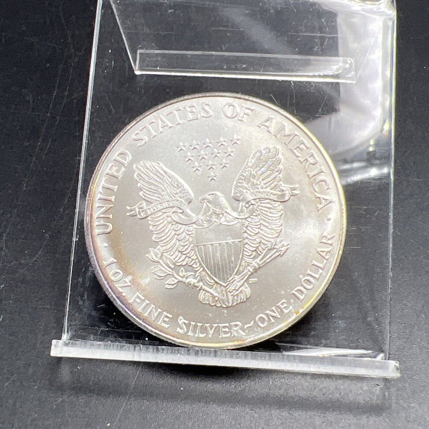 1995 1 Oz ASE American Silver Eagle Coin Gem BU UNC Neat Toning Toner