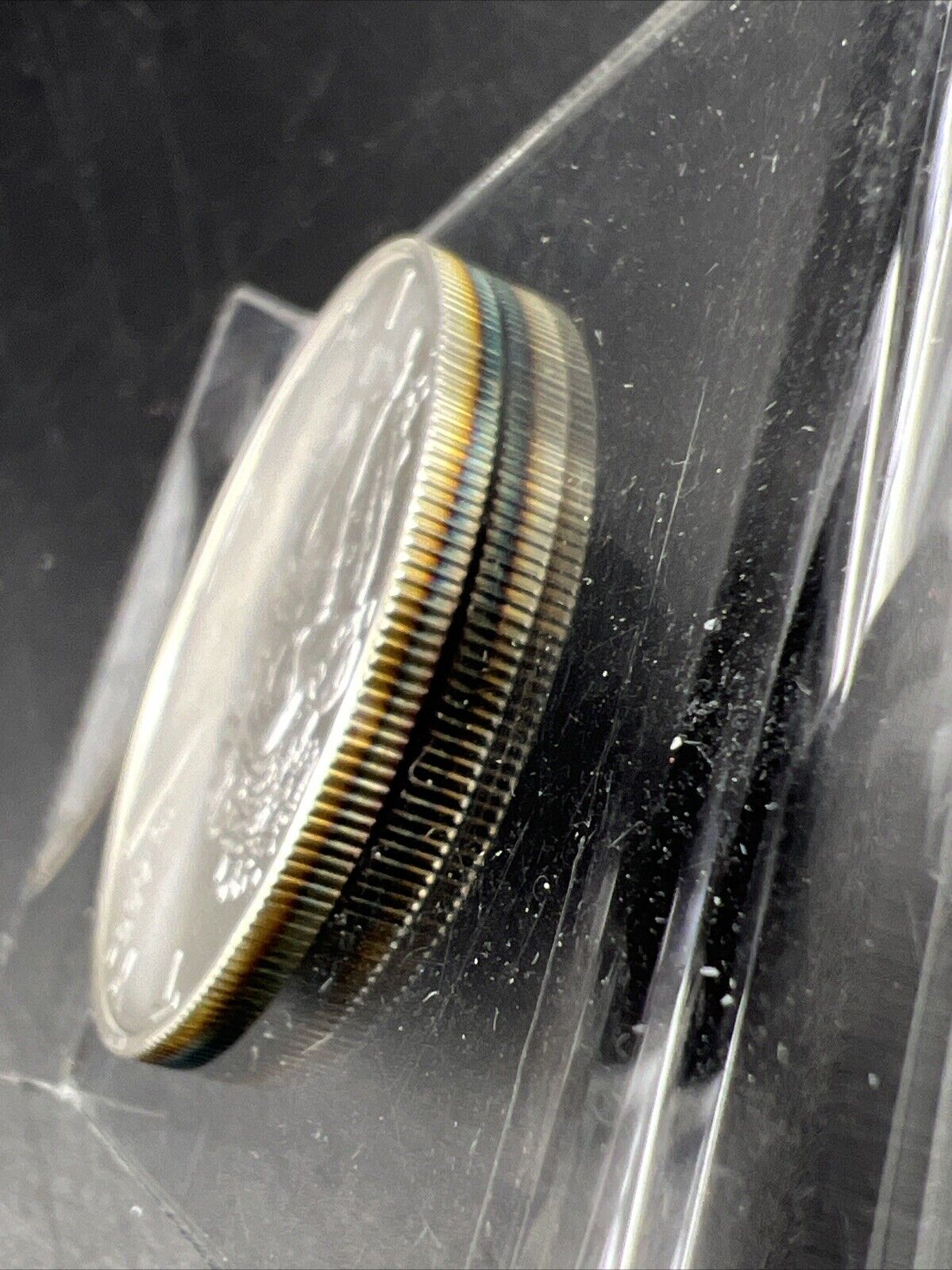 2005 1 Oz ASE American Silver Eagle Coin Gem BU UNC PQ Halo Toning Toner Reverse