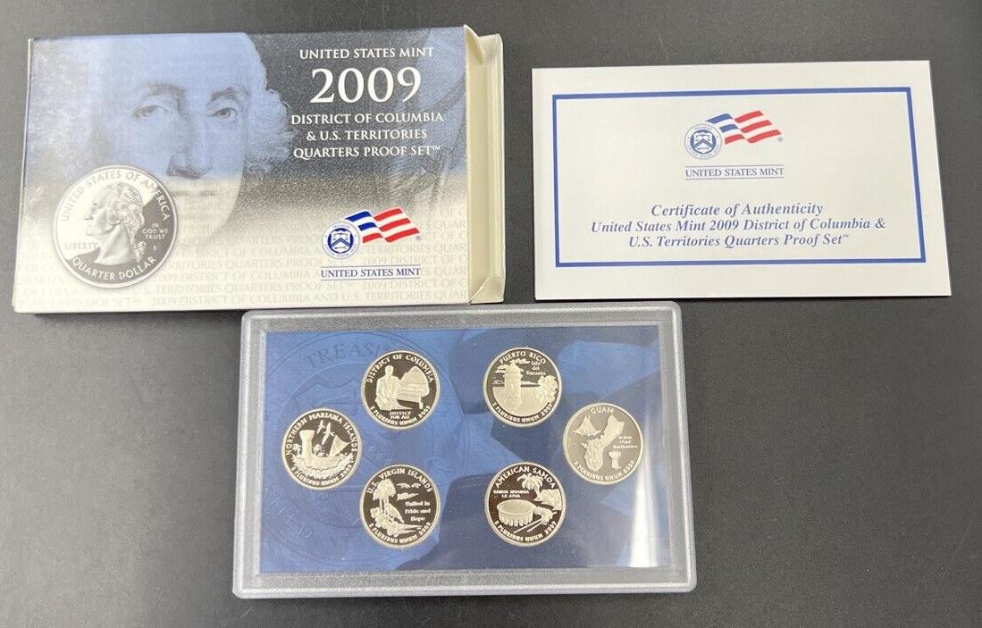 2009 S US Territories Copper Nickel Gem Proof 6 Coin Mint Set OGP