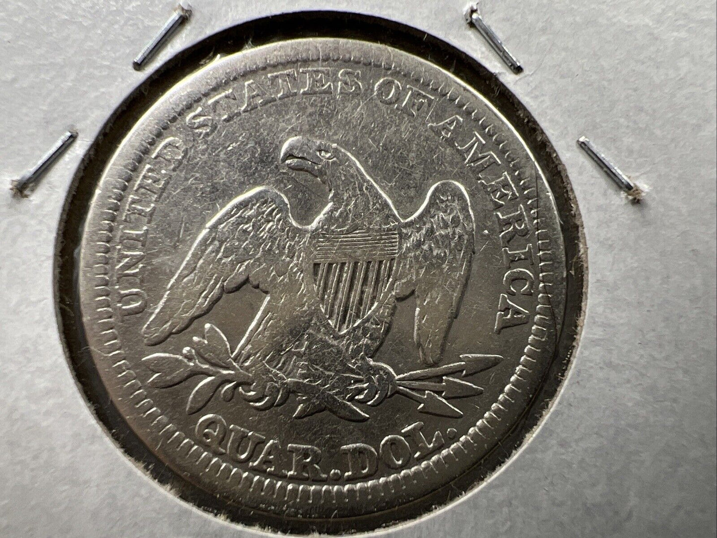 1856 25c Liberty Seated Quarter Silver Coin Fine Details Nice Look Shiny