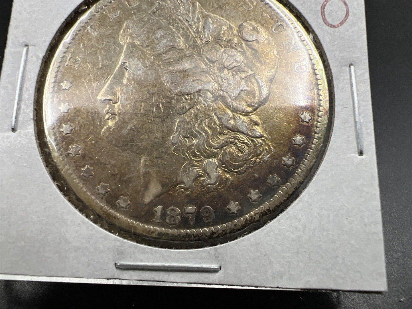 1879 O $1 Morgan Silver Dollar XF EF Details Cleaned Neat Toning