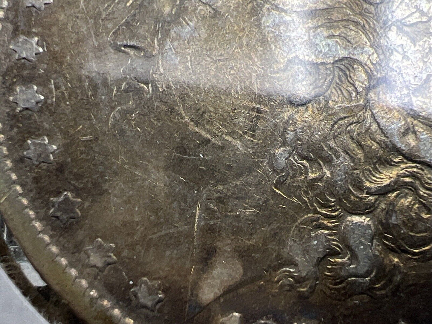 1879 O $1 Morgan Silver Dollar XF EF Details Cleaned Neat Toning
