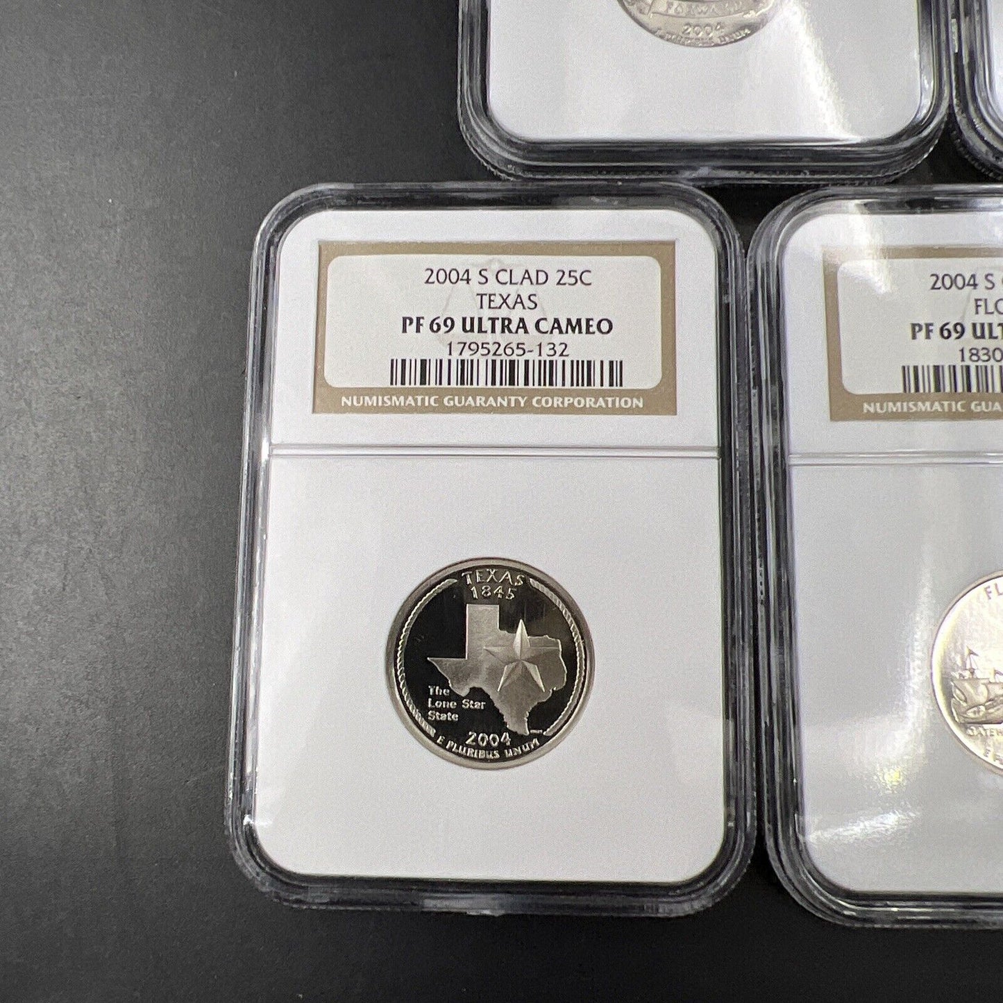 2004 S Complete 5 Coin Clad Proof Quarter Set NGC Graded PF69 UCAM Brown Label