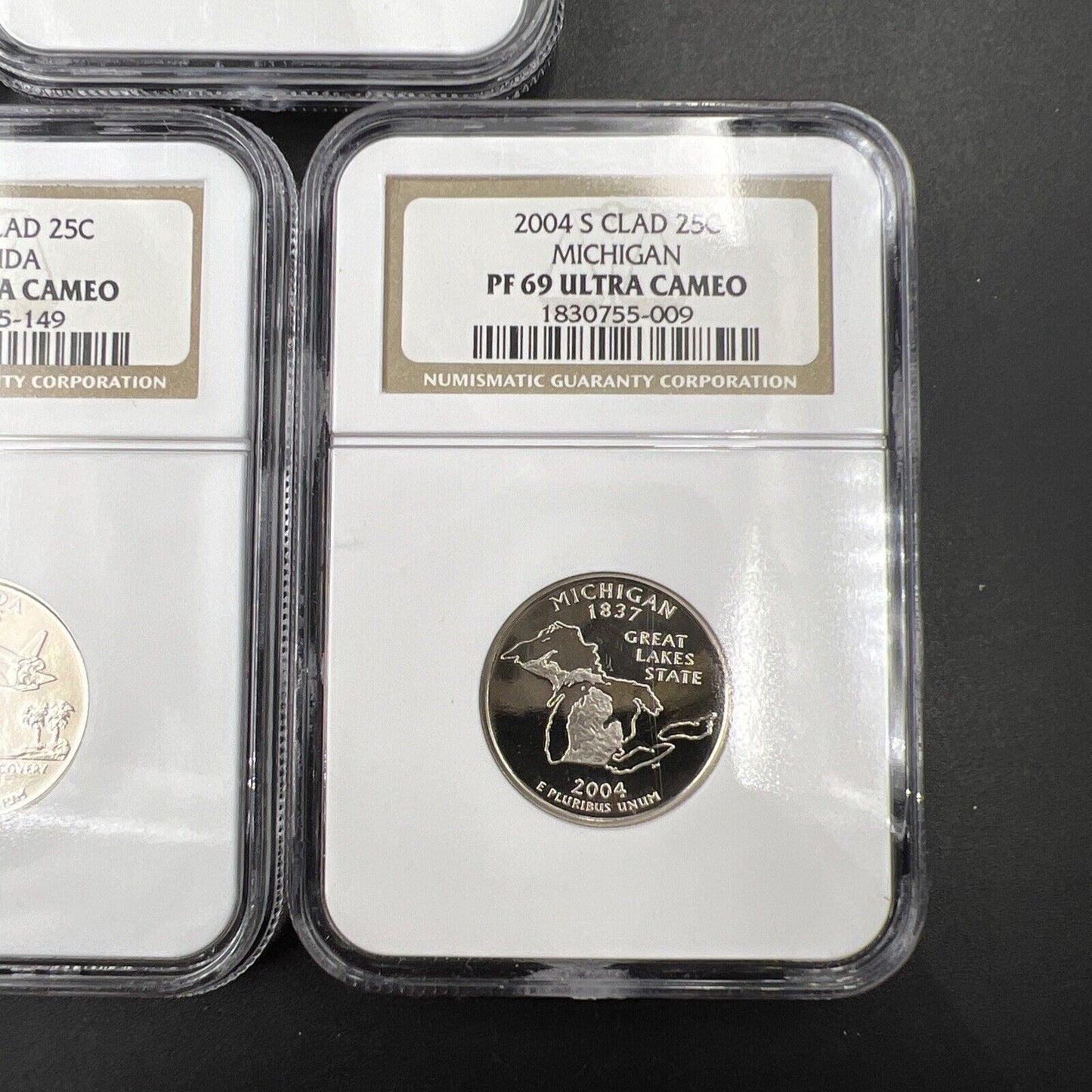 2004 S Complete 5 Coin Clad Proof Quarter Set NGC Graded PF69 UCAM Brown Label