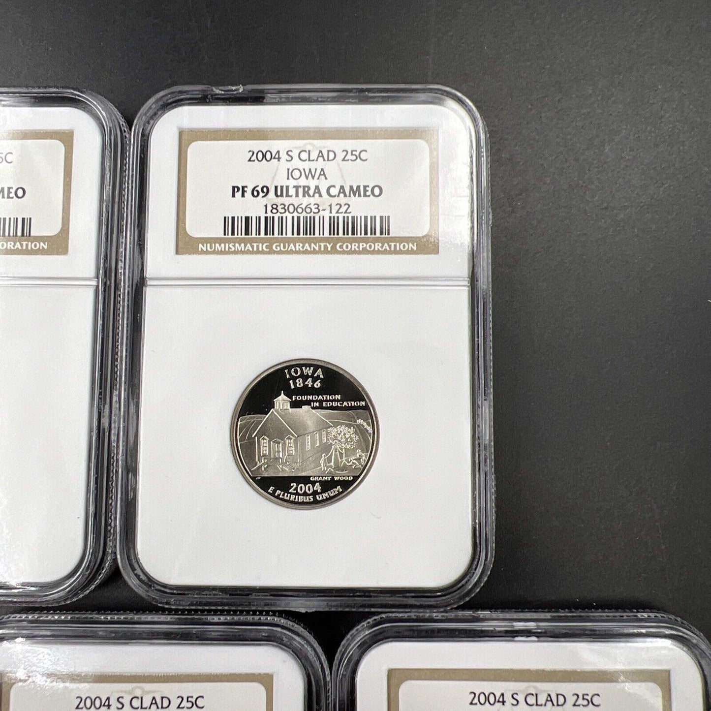 2004 S Complete 5 Coin Clad Proof Quarter Set NGC Graded PF69 UCAM Brown Label