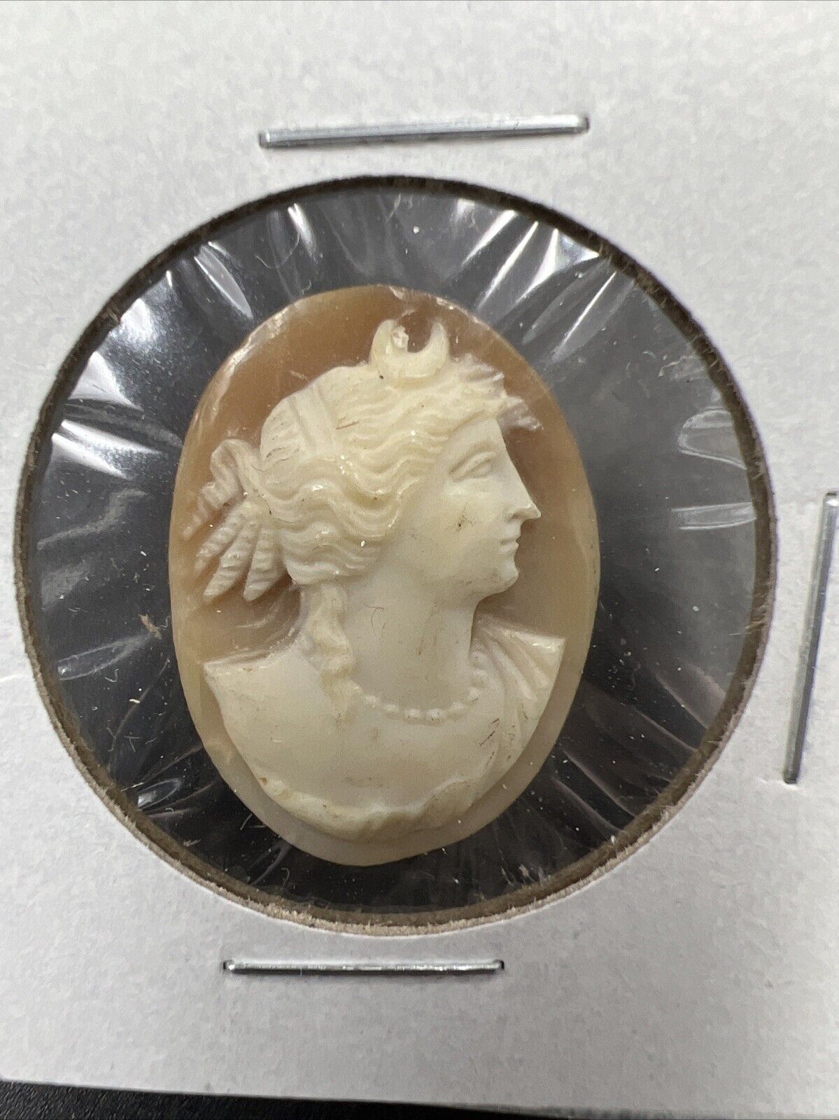 Carved Cameo Victorian Goddess Design Used / Pre Owned