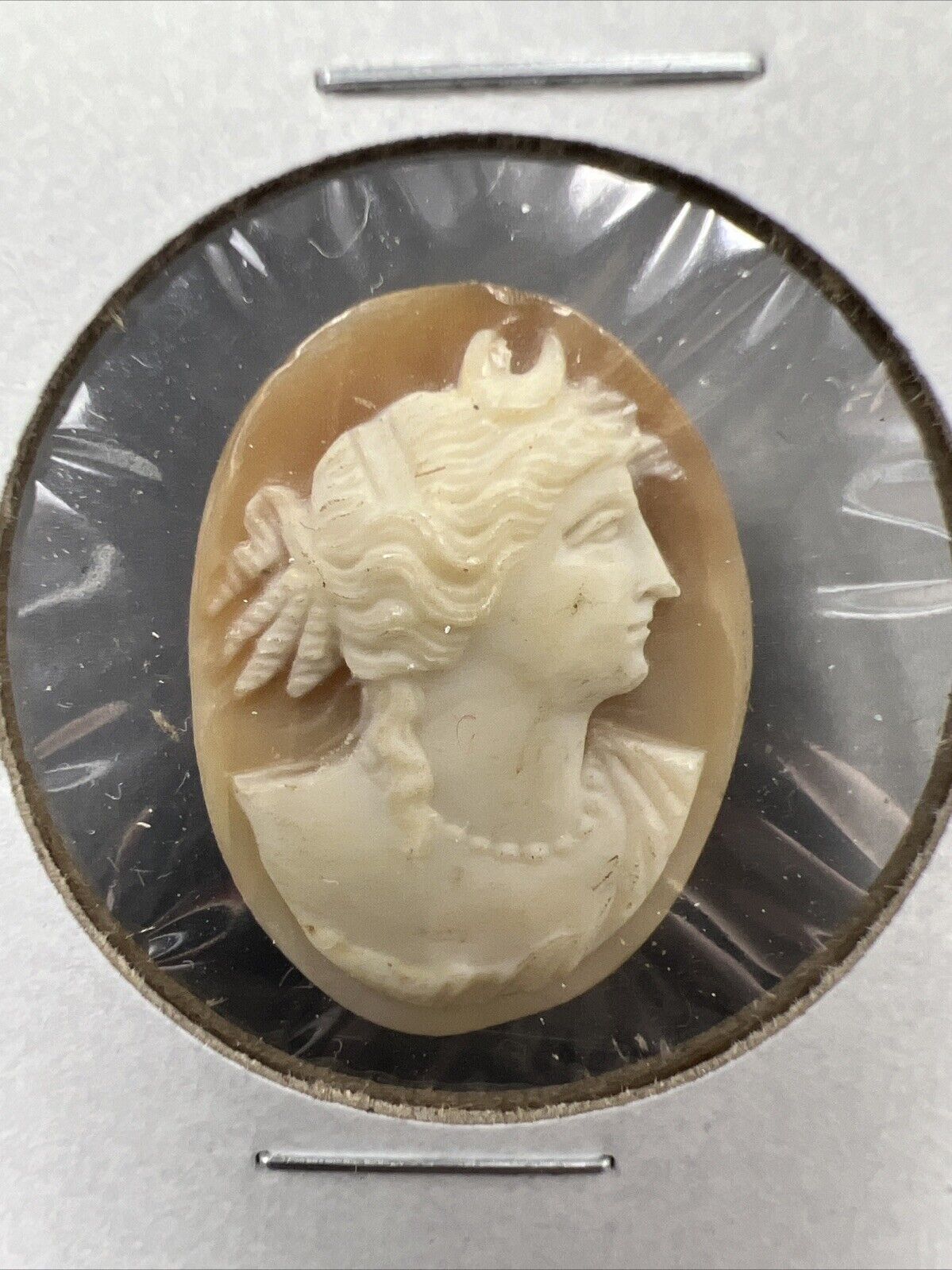 Carved Cameo Victorian Goddess Design Used / Pre Owned