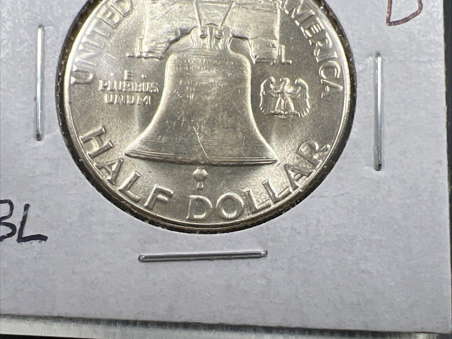 1948 D Franklin Silver Half Dollar Coin BU FBL UNC FS-801 DDR Double Die Reverse