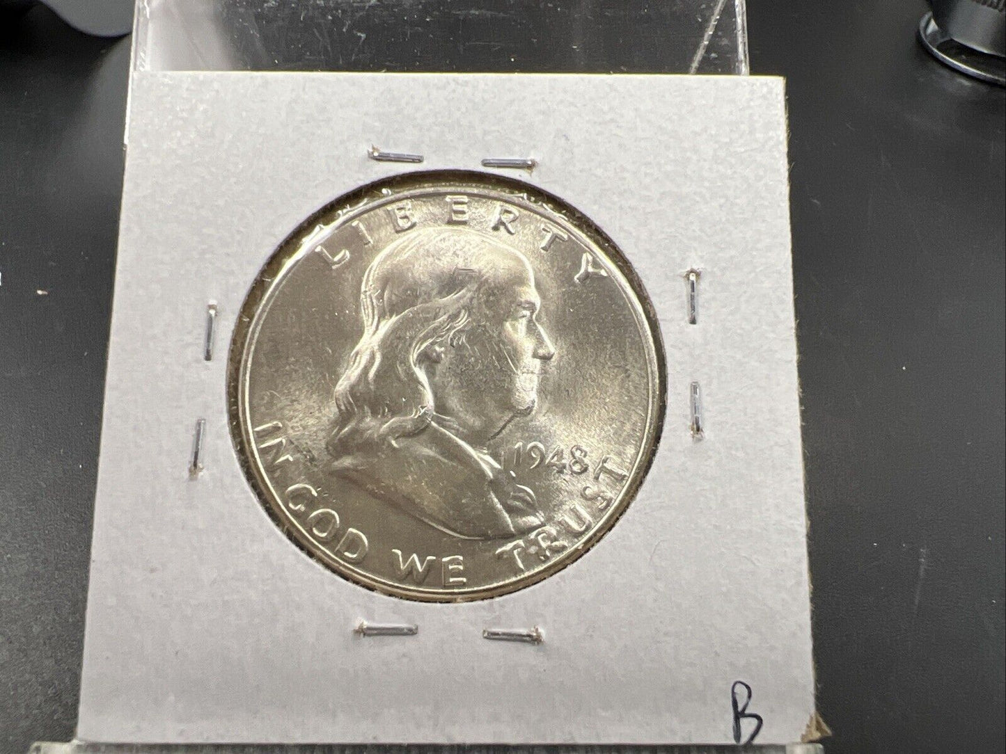 1948 D Franklin Half Dollar Coin Choice BU FBL UNC FS-801 DDR Double Die Reverse