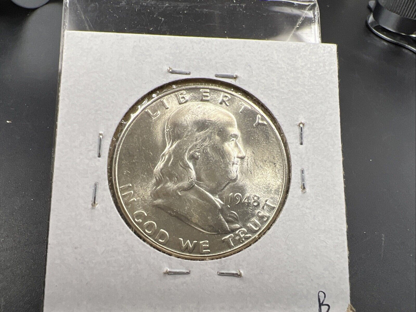 1948 D Franklin Half Dollar Coin Choice BU FBL UNC FS-801 DDR Double Die Reverse
